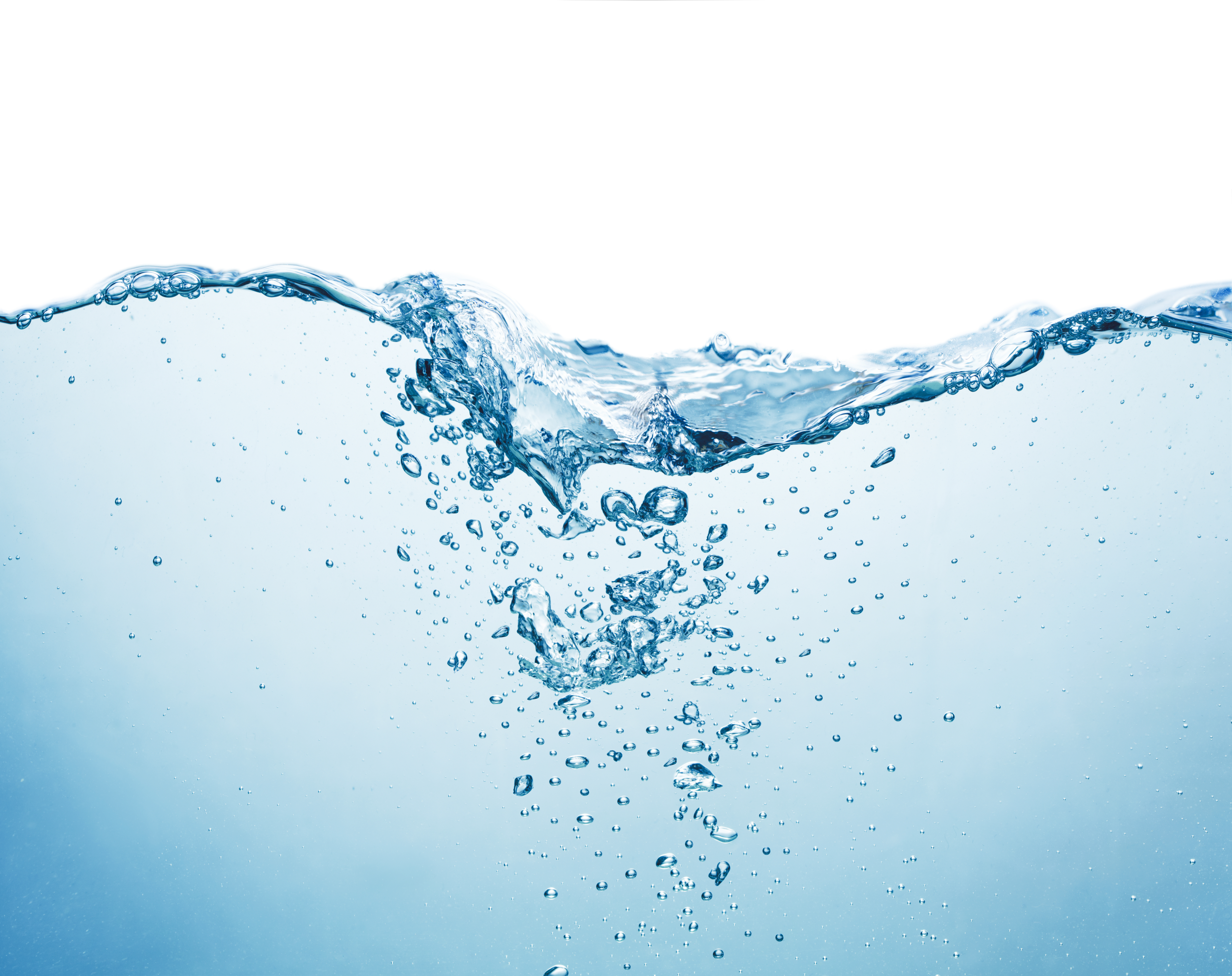 Clear water flowing in motion